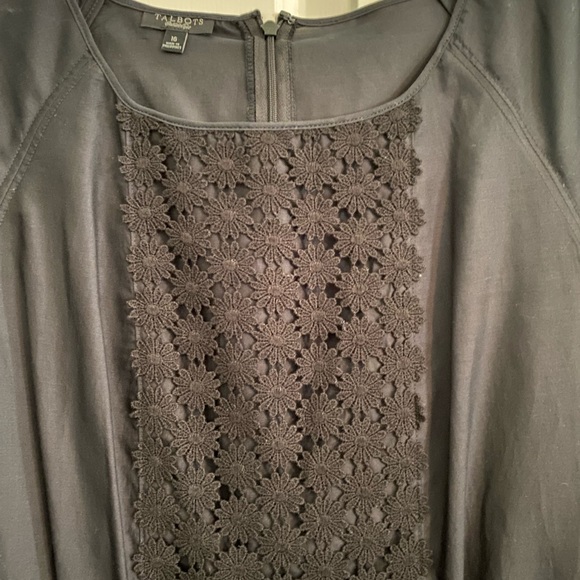 Black Dress w/ Crochet Detailing - Picture 1 of 4